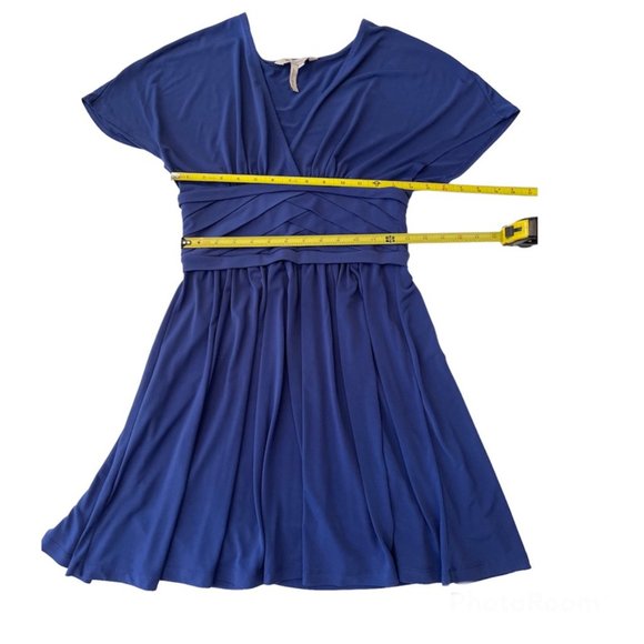 BCBGeneration Blue Pleated Women's Dress Size Small - Picture 3 of 10